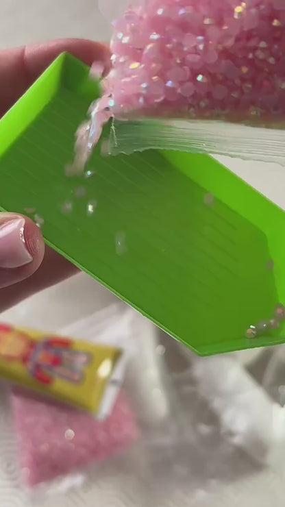 5D DIY Diamond Painting Kit - Pink Crystal Bear, Relaxing Creative Activity