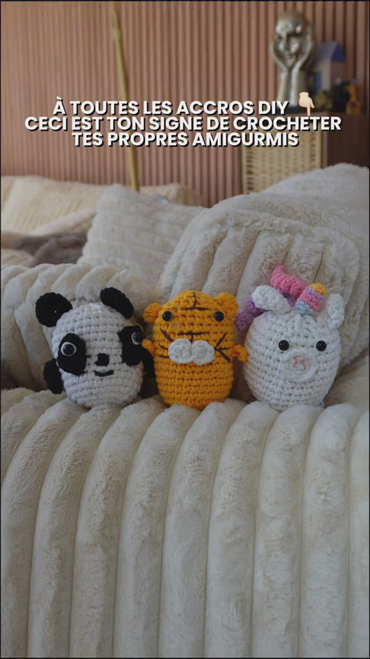 Kit Amigurumi Tigre – Crochet Facile pour Débutants