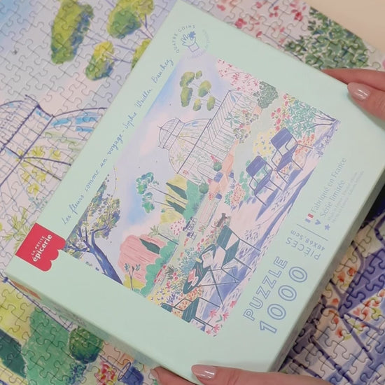 Puzzle 1000 pièces signé Sophie Weidler-Bauchez avec illustration florale poétique