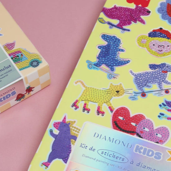 Coffret Diamond Painting Kids Cool Ride prêt à offrir, emballage coloré.