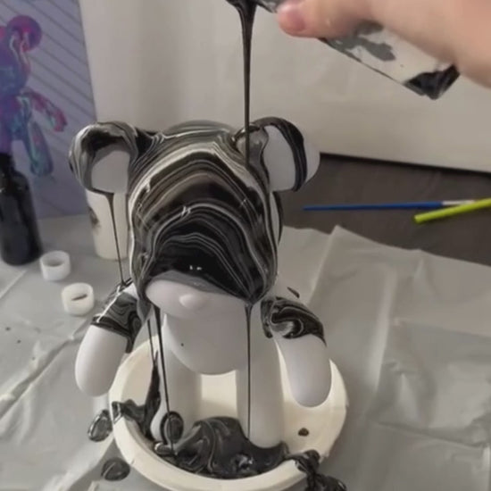 kit complet pouring painting beat peinture acrylique fluide pouring art