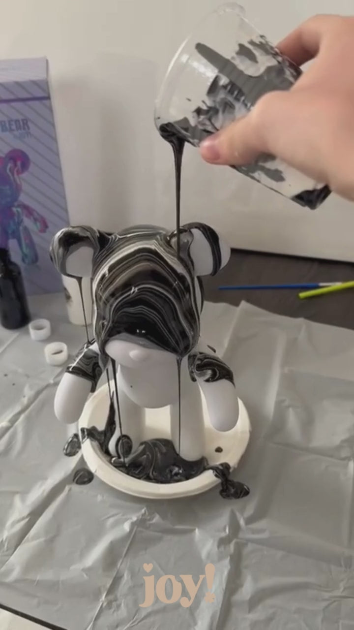 kit complet pouring painting beat peinture acrylique fluide pouring art