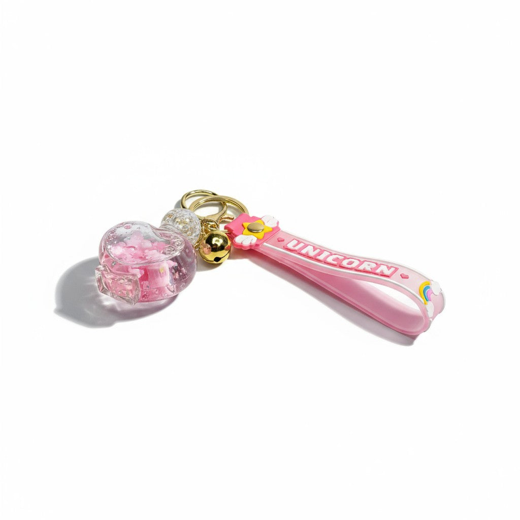 Porte-Clés Donut Flottant Kawaii Flacon de Parfum forme de cœur Mignon MINISUKI
