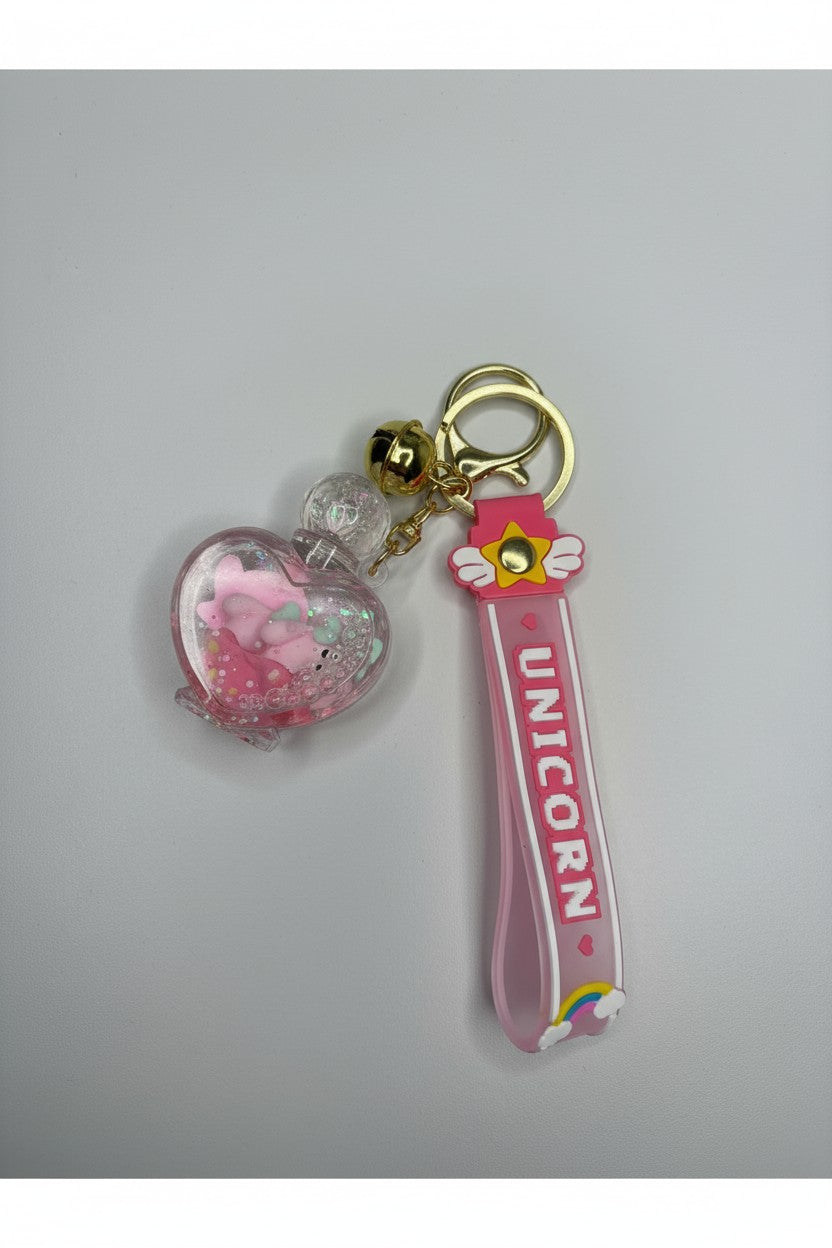 Porte-Clés Donut Flottant Kawaii Flacon de Parfum forme de cœur Mignon MINISUKI
