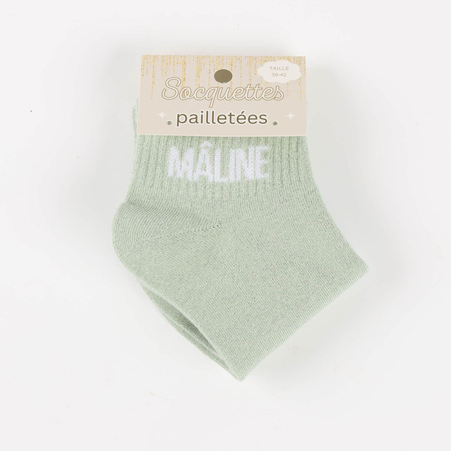 Socquettes à Paillettes MALINE – Message Malicieux & Tendance (36-42)