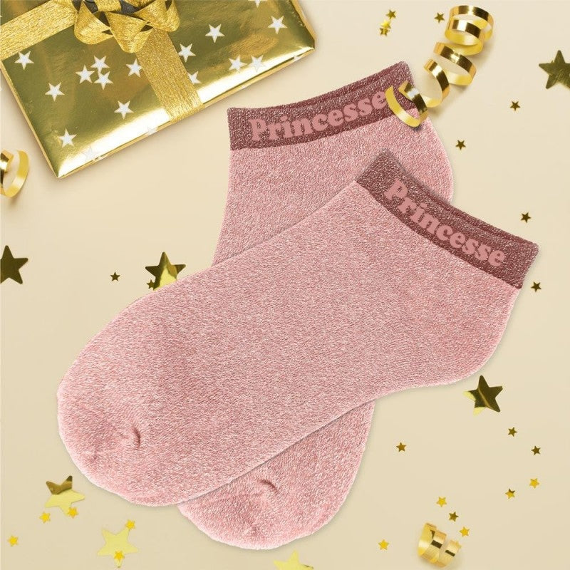 Socquettes Pailletées Colorées à Mot Fantaisie – Taille Unique 36/42 JOY!