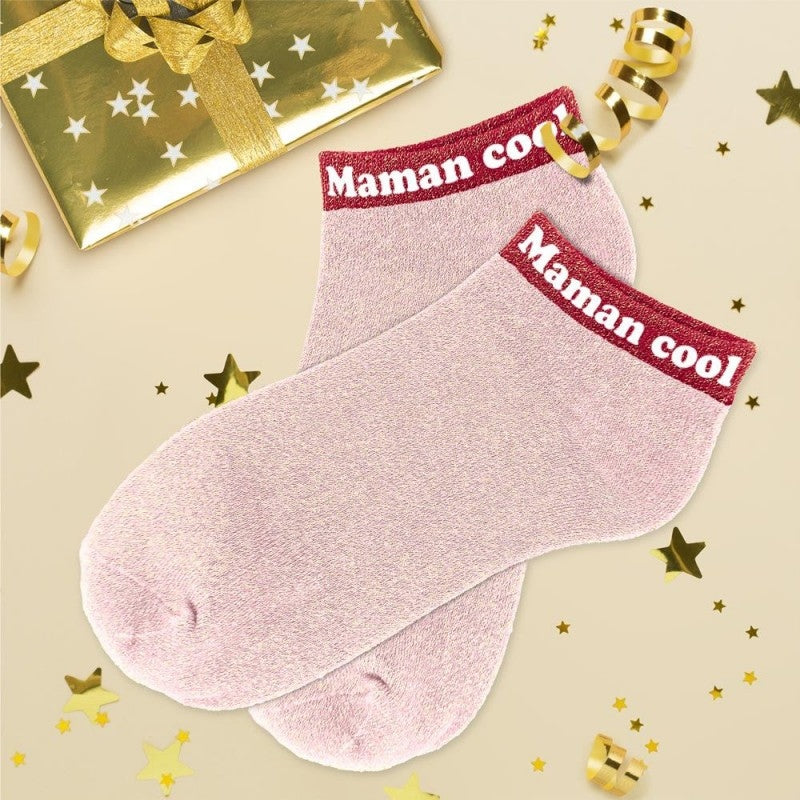 Socquettes Pailletées Colorées à Mot Fantaisie – Taille Unique 36/42 JOY!