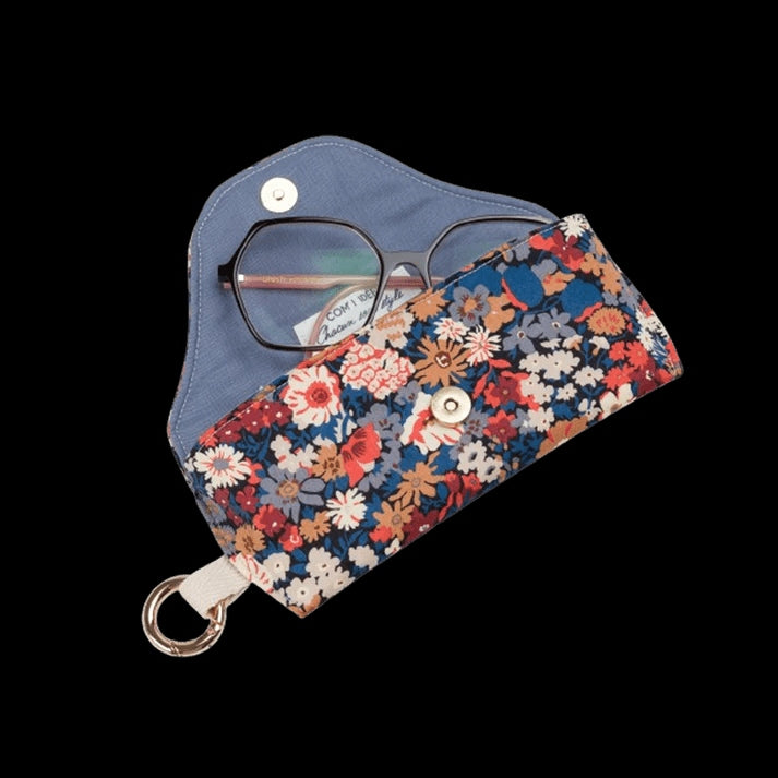 Kit Couture Étui à Lunettes Liberty “Pia” – Étui Lunettes DIY avec Mousqueton Com'1 Idée