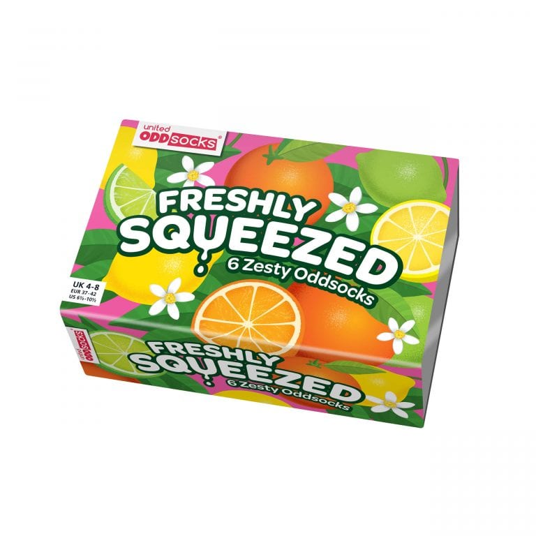 UNITED ODDSOCKS - FRESHLY SQUEEZED - COFFRET CADEAU ADULTE EUR 37-42 United Oddsocks