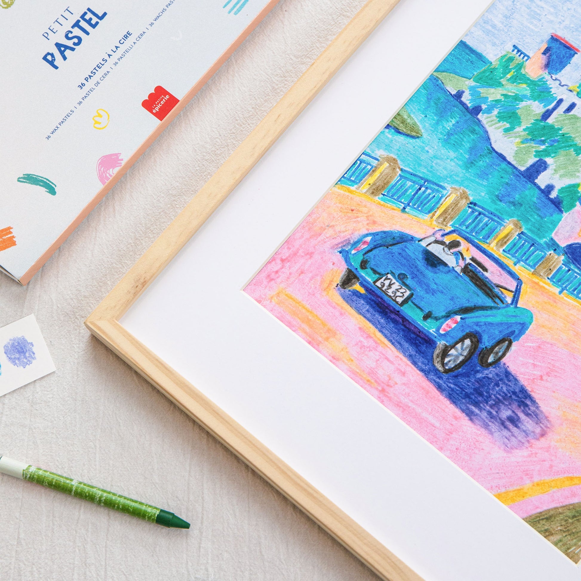 Œuvre pastel contemporaine Petit Pastel Drive