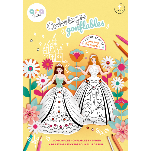 Coloriages gonflables - 2 Princesses à colorier