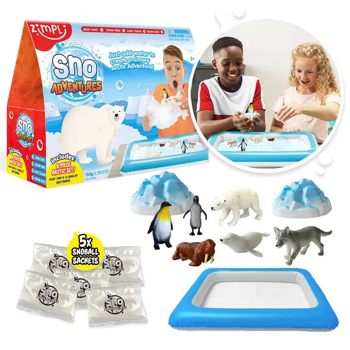 Jouet sensoriel ZIMPLI Kids monde arctique avec neige et figurines
