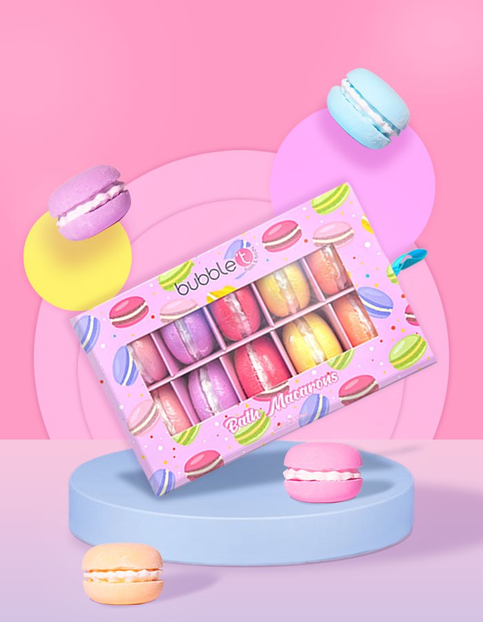 Coffret Mini Macaron Fruité Bombes de Bain Bubble T Cosmetics