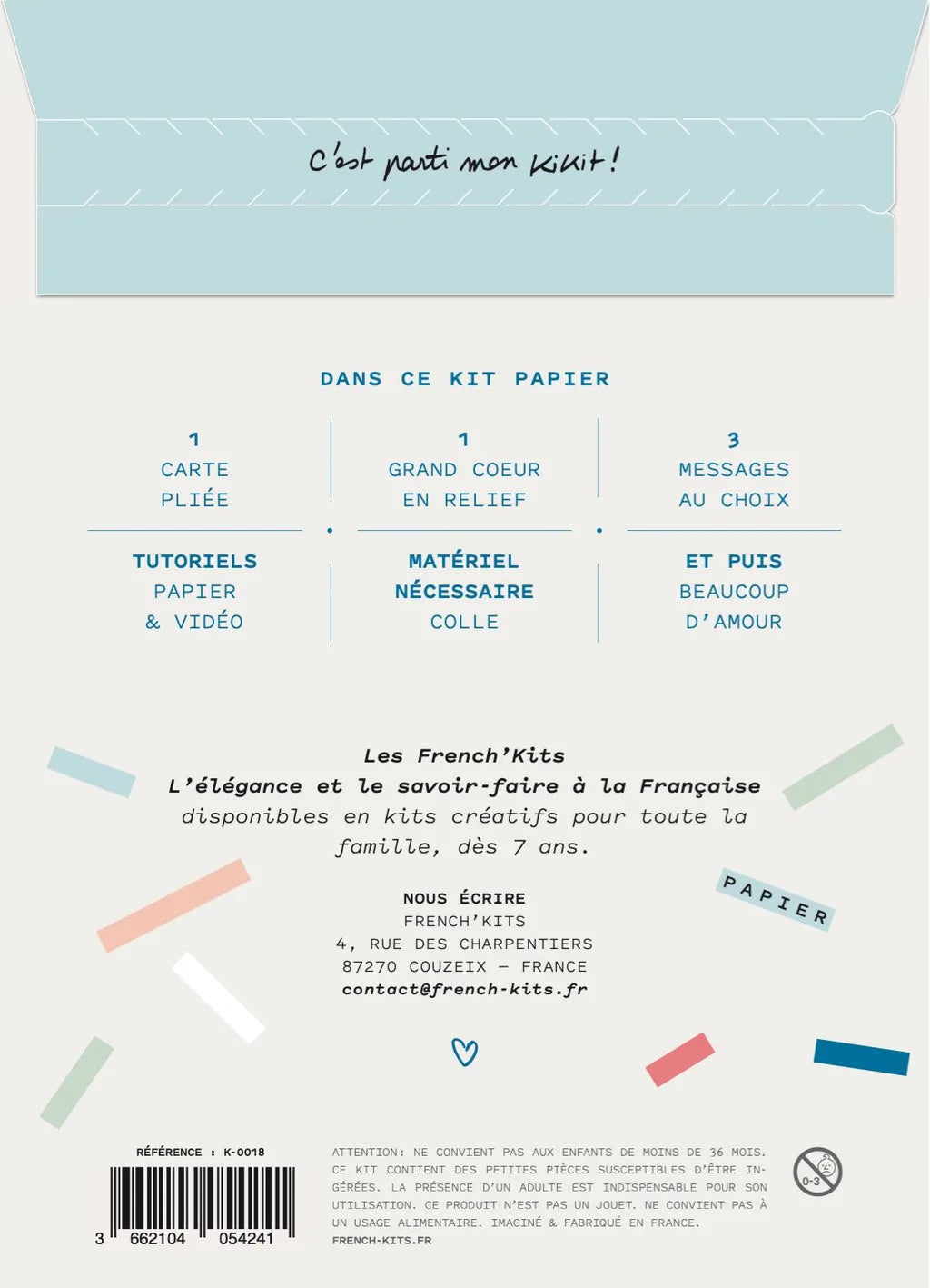 French'Kits - Cartes Postales - Le cœur popup French´Kits