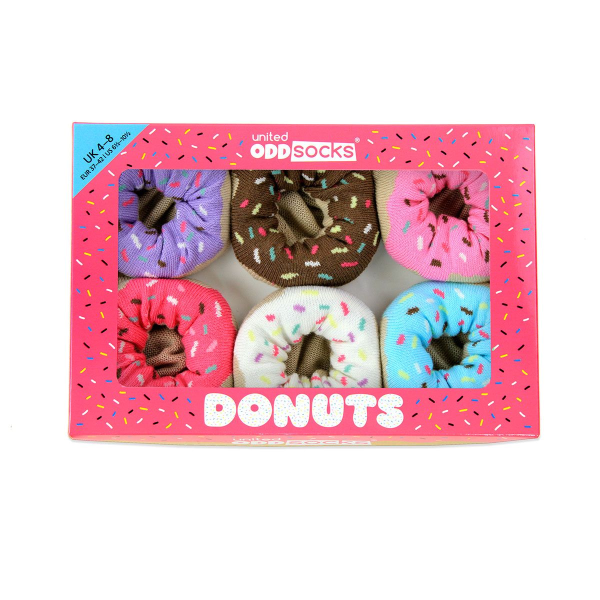 Coffret Chaussettes Donuts – 6 Chaussettes Impaires Fantaisie | United Oddsocks (37-42) United Oddsocks