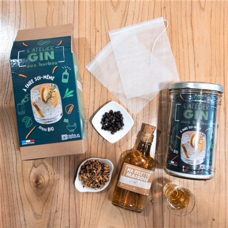 Coffret DIY – L’Atelier Gin aux Épices Bio | Radis et Capucine | Made in France 🇫🇷 Radis et Capucine