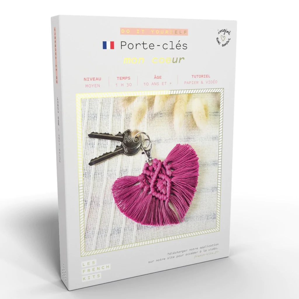 French'Kits Kit Macramé Porte clés - Cœur French´Kits
