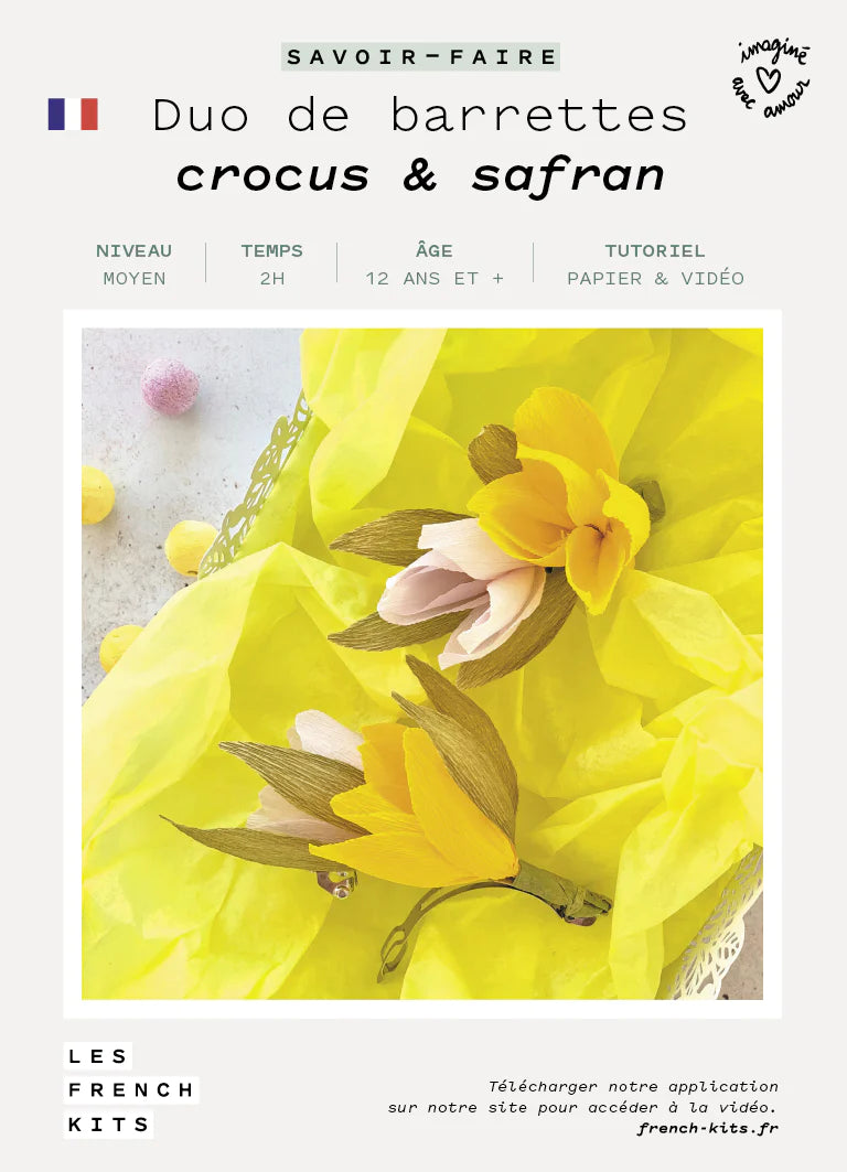 French Kits - Art Floral - Duo de Barrettes - Crocus & Safran French´Kits