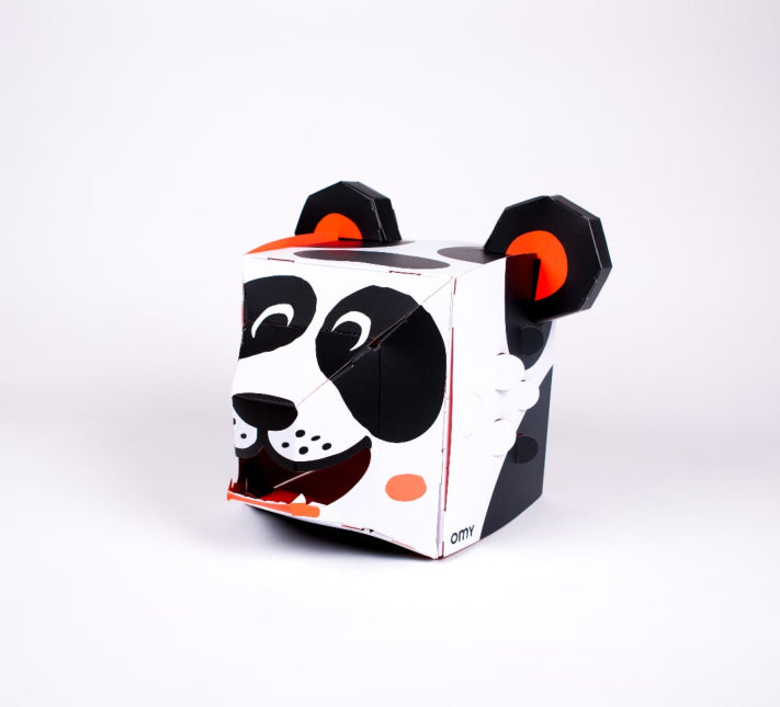 Masque 3D Panda OMY – Masque en Carton à Monter | Déco Murale XXL omy