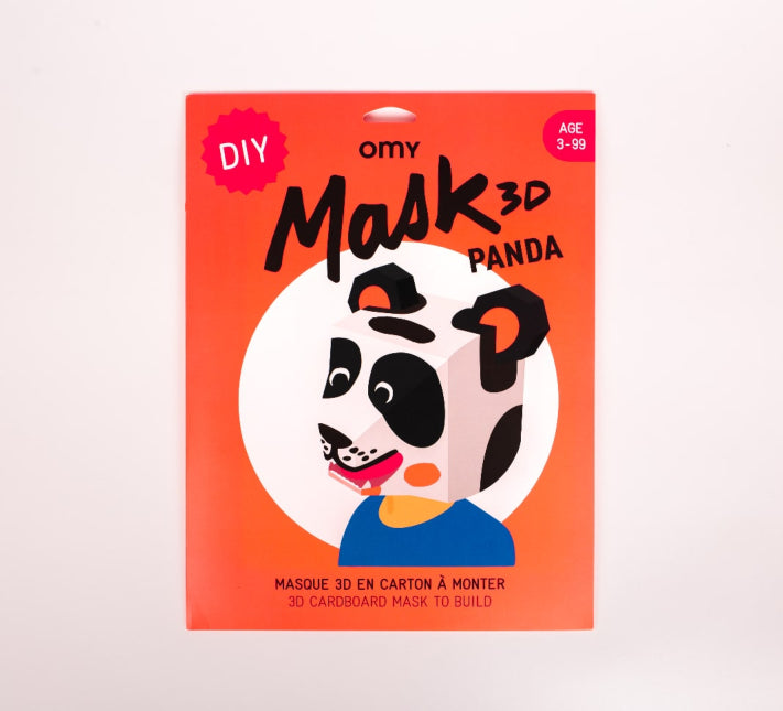 Masque 3D Panda OMY – Masque en Carton à Monter | Déco Murale XXL omy