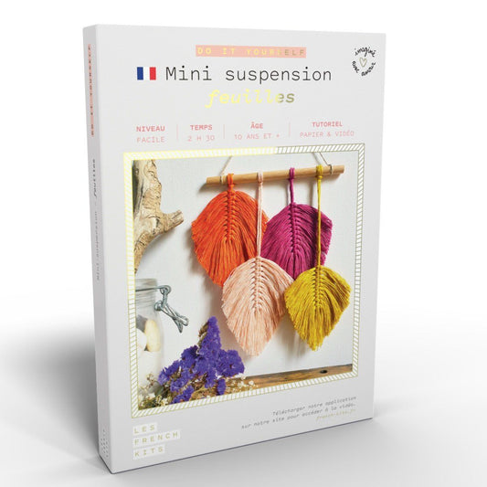 Macramé kit box French´Kits 4- Mini leaf suspensions