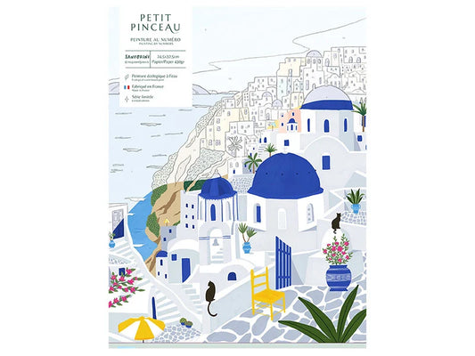 Coffret peinture au numéro - Petit Pinceau - Santorini par Maja Tomljanovic LA PETITE EPICERIE