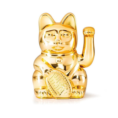 Lucky Cat Shiny Gold – Chat Porte-Bonheur Doré Donkey 15 cm Donkey Products