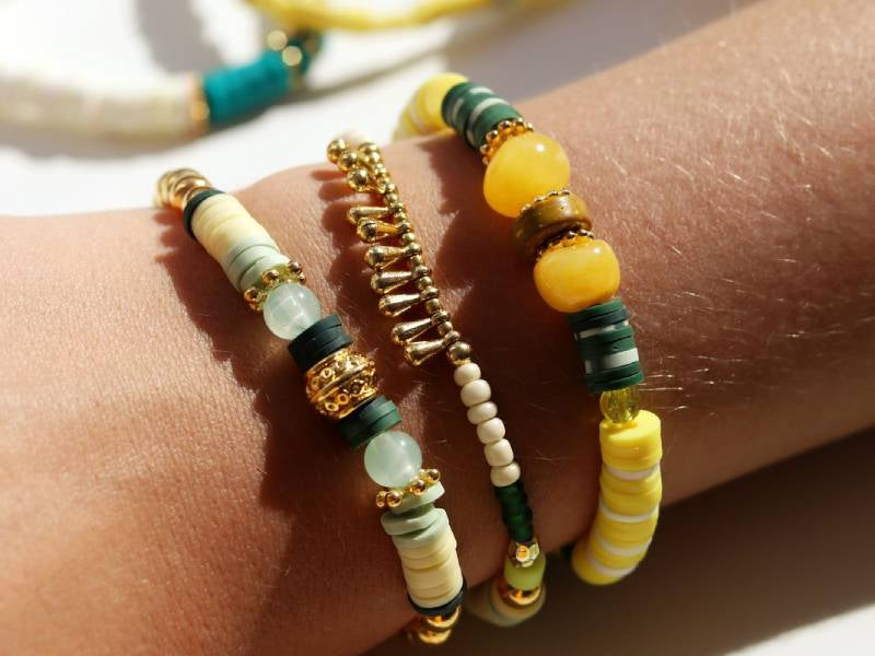 Kit perles heishi et de breloques, fabrication de bijoux- Syracuse LA PETITE EPICERIE