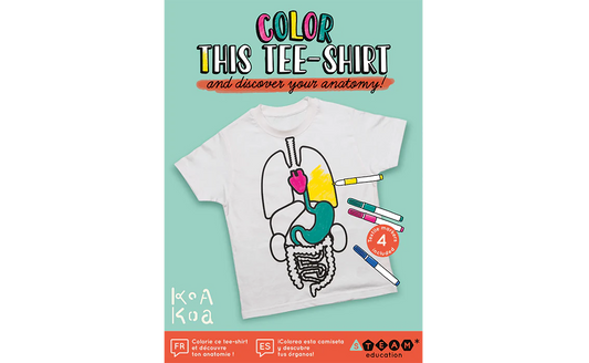 Colorie tes organes sur un tee-shirt - taille 8 ans KOA KOA